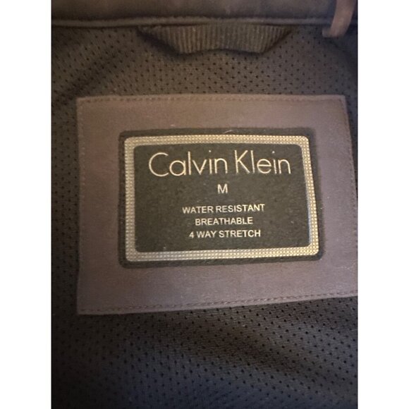 Calvin Klein Mens Black Water-Resistant Jacket With 4-Way Stretch & Zipper Pocke - Picture 3 of 5